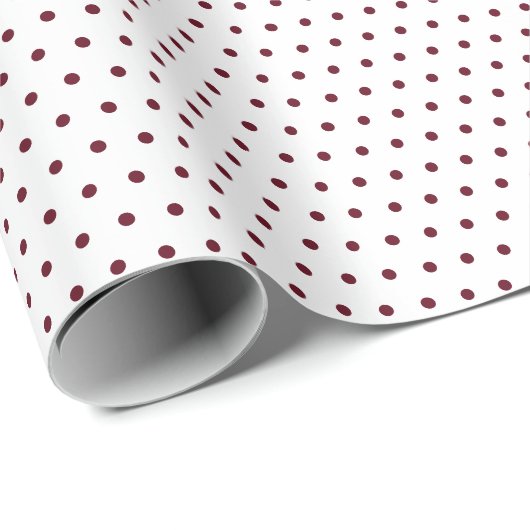 Roll of Autumn Burgundy Polka Dots Cadeaupapier (Rol Hoek)