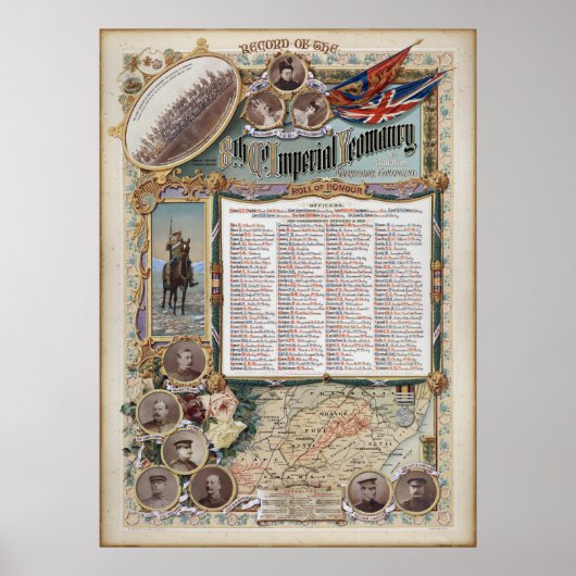 Roll of Honor 8th Company, Imperial Yeomanry Poster (Voorkant)