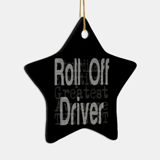 Roll off Driver Extraordinaire Keramisch Ornament (Rechts)