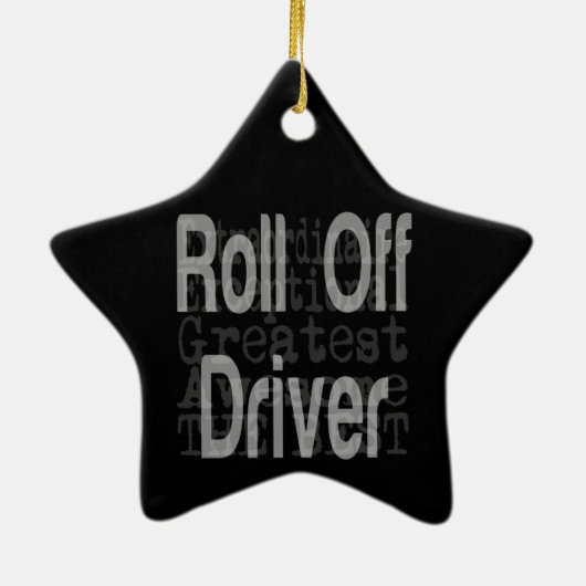 Roll off Driver Extraordinaire Keramisch Ornament (Achterkant)