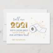 Roll on 2021 Happy New Year Funny Personalize Feestdagenkaart (Voorkant)