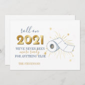 Roll on 2021 Happy New Year Funny Personalize Feestdagenkaart (Voorkant / Achterkant)