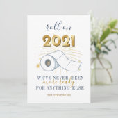 Roll on 2021 New Year Personalized Holiday Card Feestdagenkaart (Staand voorkant)