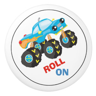 Roll on Monster Truck Keramische Knop