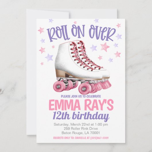 Roll on Roller Schaatsen Verjaardag Kaart (Voorkant)