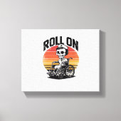 Roll On Skeleton Nurse – Dark Humor Healthcare VIB Canvas Afdruk (Voorkant)