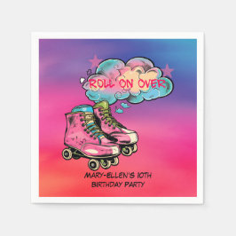 Roll op Roller Schaats Meisje Verjaardagsfeestje Servet