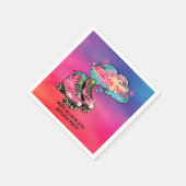 Roll op Roller Schaats Meisje Verjaardagsfeestje Servet (Hoek)