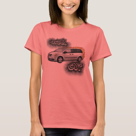 ROLL OUT... minibuspimping T-shirt (Voorkant)