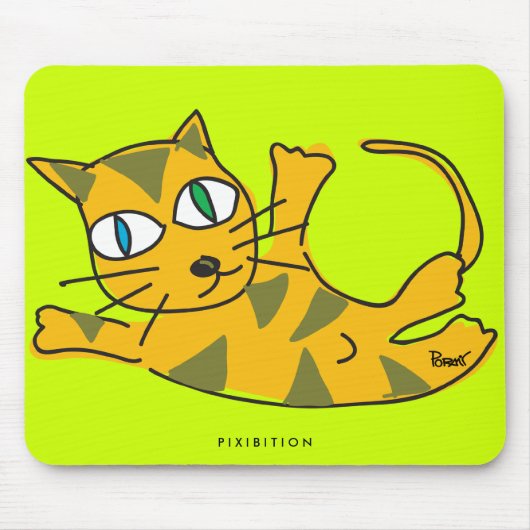 Roll over Cat Mousepad Muismat (Voorkant)