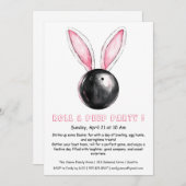 Roll & Peep Party – Uitnodiging voor Paasbowling (Voorkant / Achterkant)