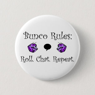 Roll. Praatje. Herhaal. Ronde Button 5,7 Cm