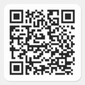 Roll QR Vierkante Sticker (Voorkant)