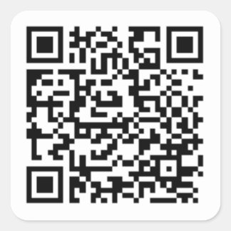 Roll QR  Vierkante Sticker