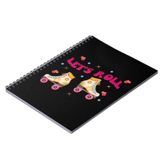 Roll Roller Schaats Retro Skater Lovers Notitieboek (Linkerzijde)
