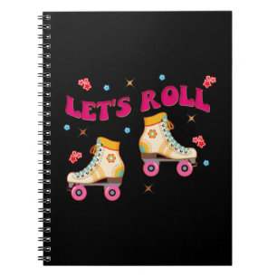 Roll Roller Schaats Retro Skater Lovers Notitieboek