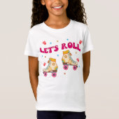 Roll Roller Schaats Retro Skater Lovers T-shirt (Voorkant)