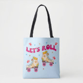 Roll Roller Schaats Retro Skater Lovers Tote Bag (Voorkant)