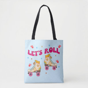 Roll Roller Schaats Retro Skater Lovers Tote Bag