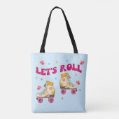 Roll Roller Schaats Retro Skater Lovers Tote Bag (Achterkant)