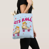 Roll Roller Schaats Retro Skater Lovers Tote Bag (Dichtbij)