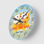 Roll The Dice Clock Ronde Klok (Hoek)
