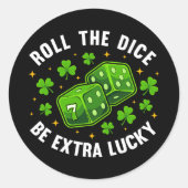 Roll the Dice Ronde Sticker (Voorkant)
