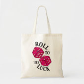 Roll to Luck – Geborduurde Dice Tote Bag (Voorkant)