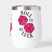 Roll to Luck - Neon Dice Mok (Achterkant)