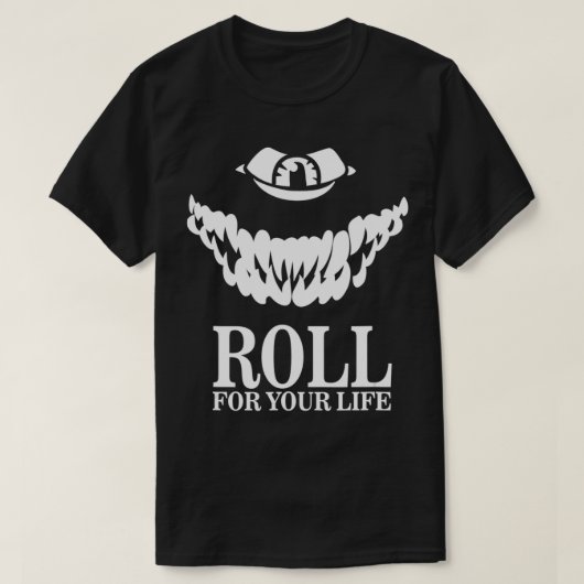Roll voor uw levenskaart game RPG Dice Tabletop PE T-shirt (Design voorkant)