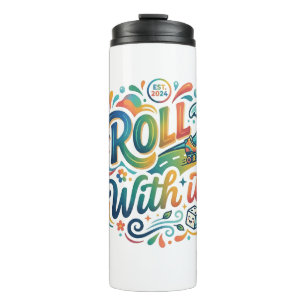Roll with It T-shirt – Grappig Ontwerp voor Sushi  Thermosbeker