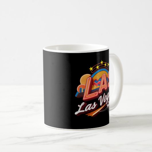 Roll with this LAS Airport Code Coffee Mug Koffiemok (Voorkant rechts)