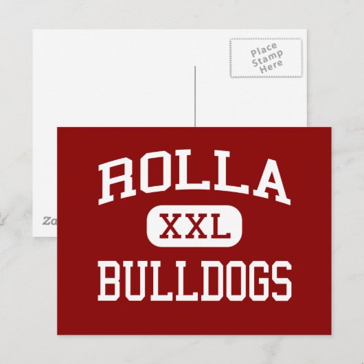 Rolla - Bulldogs - High School - Rolla Missouri Briefkaart (Voorkant / Achterkant)