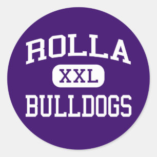 Rolla - Bulldogs - Hoog - Rolla North Dakota Ronde Sticker