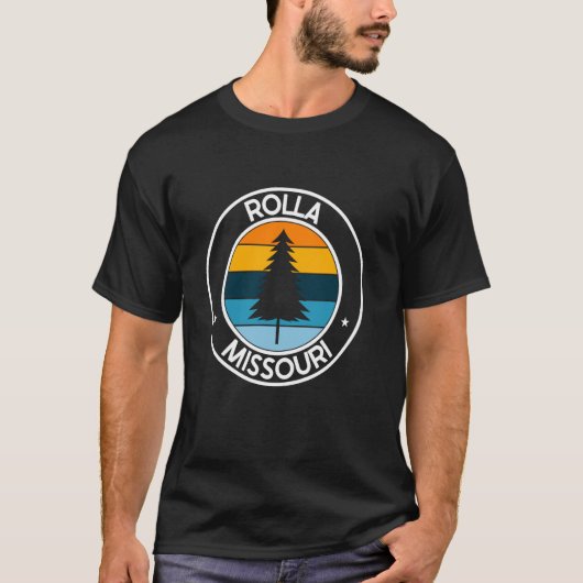 Rolla Missouri MO USA City Pride Retro Zonsonderga T-shirt (Voorkant)