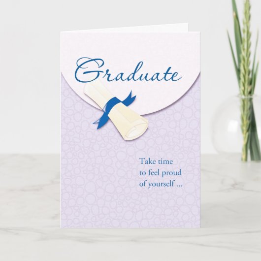 Rolled Diploma Afstuderen Afstuderen Gefeliciteerd Kaart (Voorkant)