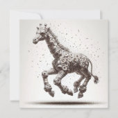 Rolled Magazine papier Giraffe Wenskaart Notitiekaartje (Voorkant)