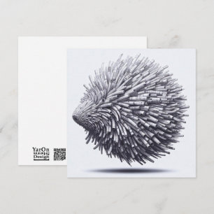 Rolled Magazine Papier Porcupine Wenskaart Notitiekaartje
