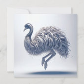 Rolled Magazine Papier struisvogel Wenskaart Notitiekaartje (Voorkant)