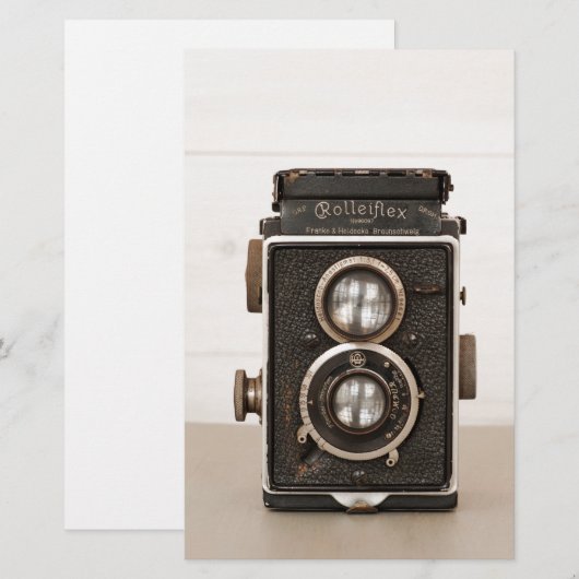  Rolleiflex Twin-lenscamera Briefpapier (Voorkant / Achterkant)