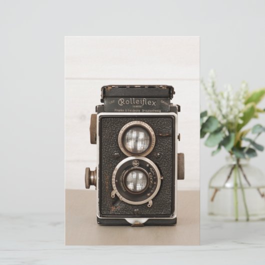  Rolleiflex Twin-lenscamera Briefpapier (Staand voorkant)