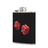Roll'Em Red Dice Six one Seven Las Vegas Craps Heupfles (Links)