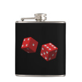 Roll'Em Red Dice Six one Seven Las Vegas Craps Heupfles (Voorkant)