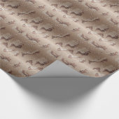 Rollen en rollen van het woestijnkamp cadeaupapier (Hoek)