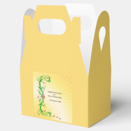 Rollen en vlinders bedankdoosjes (Geopend)