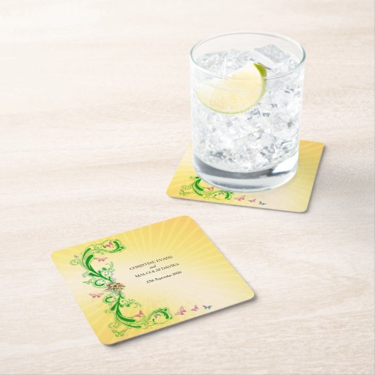 Rollen en vlinders kartonnen onderzetters (Insitu)