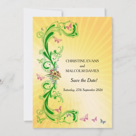 Rollen en vlinders save the date (Voorkant)