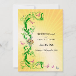 Rollen en vlinders save the date