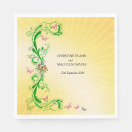 Rollen en vlinders servet