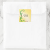 Rollen en vlinders vierkante sticker (Tas)